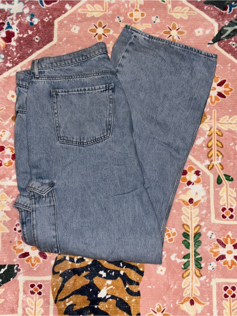 Extra High Rise (Sky Hi Wide Leg) Cargo Jeans